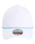 Imperial L5059 The Corral Cap - White/ Light Blue - front