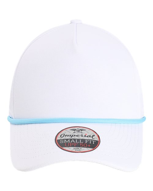 Imperial L5059 The Corral Cap - White/ Light Blue - front