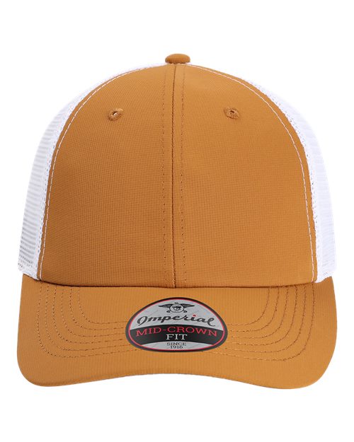 Imperial X210SM The Original Sport Mesh Cap - Buckthorn Brown/ White - front