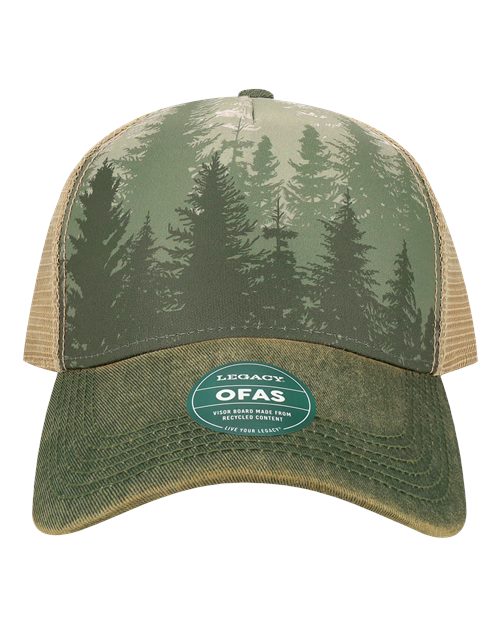 LEGACY OFAFP Old Favorite Five-Panel Trucker Cap - Deep Forest - front