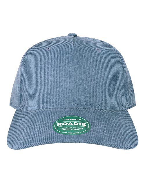 LEGACY ROADIE Five-Panel Adjustable Cap - Ocean Corduroy - front