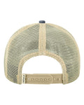 LOCALE 5PTKR Printed Five-Panel Trucker Cap - Mountain Contours Maroon/ Slate - back