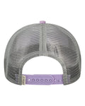 LOCALE 5PTKR Printed Five-Panel Trucker Cap - Purple Ranges/ Lavendar Sophia G - back
