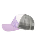 LOCALE 5PTKR Printed Five-Panel Trucker Cap - Purple Ranges/ Lavendar Sophia G - side