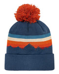 LOCALE GRNDSR Grand Recycled Beanie - Alpenglow/ Navy - front