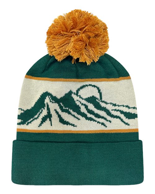 LOCALE GRNDSR Grand Recycled Beanie - Flatirons/ Teal - front