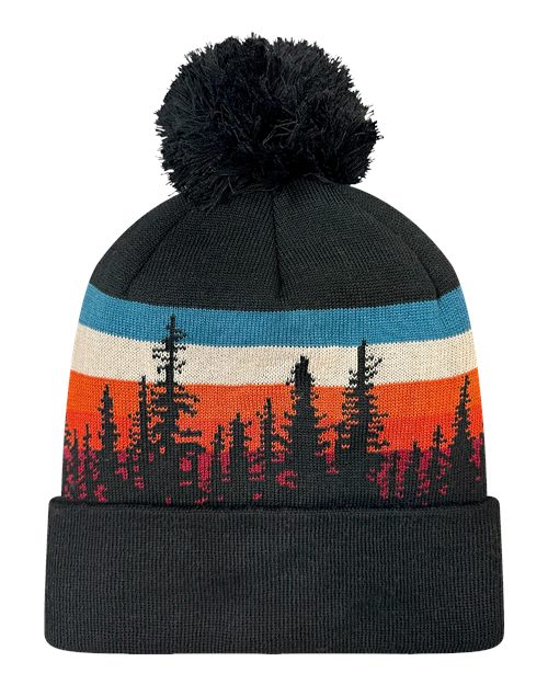 LOCALE GRNDSR Grand Recycled Beanie - Lodgepole/ Black - front