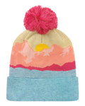 LOCALE GRNDSR Grand Recycled Beanie - Mountain Morning Aqua/ Peach - front