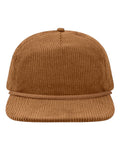 LOCALE WILSON Five-Panel Rope Cap - Camel Corduroy - front