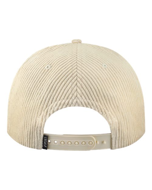 LOCALE WILSON Five-Panel Rope Cap - Ivory Corduroy - back