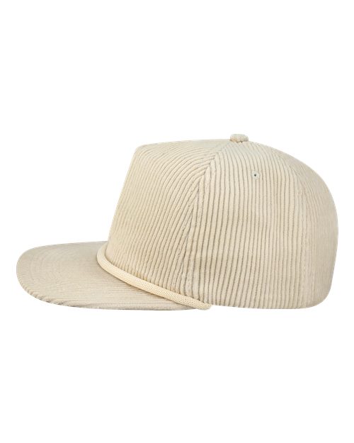 LOCALE WILSON Five-Panel Rope Cap - Ivory Corduroy - side