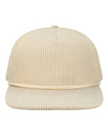 LOCALE WILSON Five-Panel Rope Cap - Ivory Corduroy - front