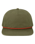 LOCALE WILSON Five-Panel Rope Cap - Olive Green - front