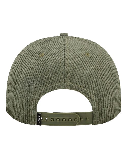LOCALE WILSON Five-Panel Rope Cap - Sage Corduroy - back