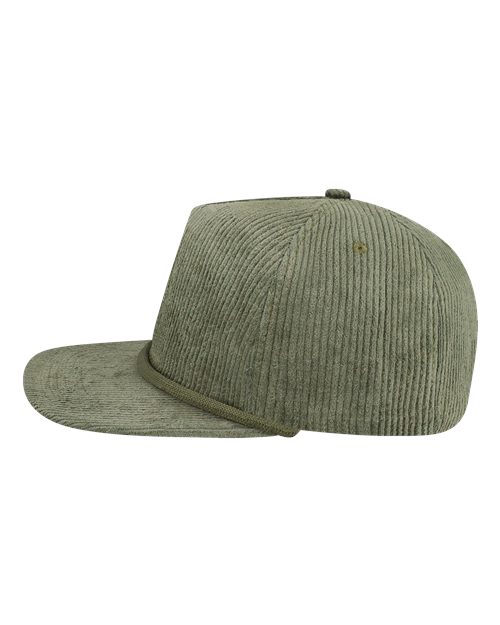 LOCALE WILSON Five-Panel Rope Cap - Sage Corduroy - side