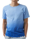 Champion CD100D Unisex Classic Jersey Dip Dye T-Shirt - Athletic Royal Ombre - model front