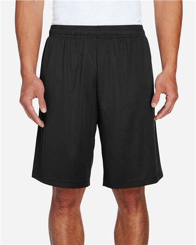 Team 365 TT11SH Men's Zone Performance Shorts - Black - model front