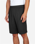 Team 365 TT11SH Men's Zone Performance Shorts - Black - model side