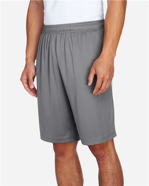 Team 365 TT11SH Men's Zone Performance Shorts - Sport Graphite - model side