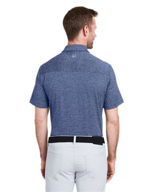 vineyard vines G011146 Men's Destin Stripe Sankaty Polo - Blue Depth - model back