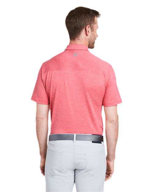 vineyard vines G011146 Men's Destin Stripe Sankaty Polo - Lobster Reef - model back