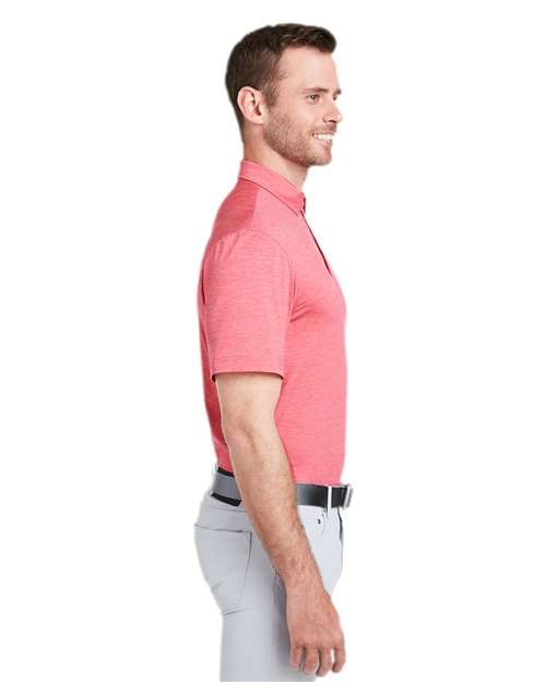 vineyard vines G011146 Men's Destin Stripe Sankaty Polo - Lobster Reef - model side