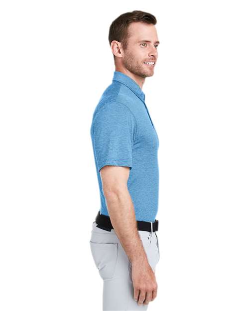 vineyard vines G011146 Men's Destin Stripe Sankaty Polo - Ocean Breeze - model side