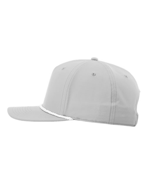 Richardson 258 Five-Panel Classic Rope Cap - Light Grey/ White - side