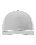 Richardson 258 Five-Panel Classic Rope Cap - Light Grey/ White - front