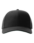 Richardson 512 Surge Snapback Cap - Black - front