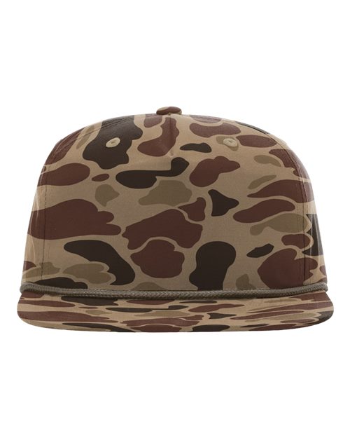 Richardson 256P Printed Umpqua Gramps Cap - Bark Duck Camo/ Brown - front