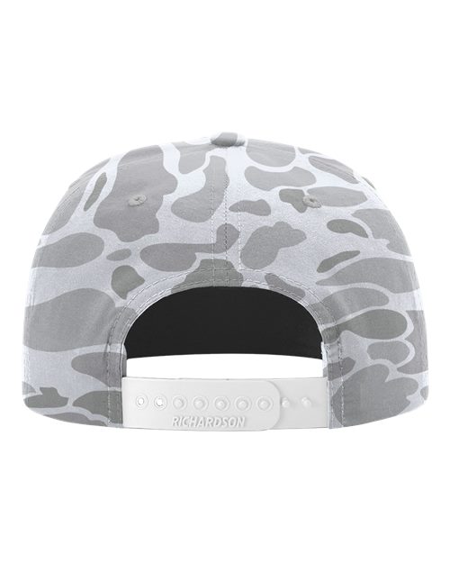Richardson 256P Printed Umpqua Gramps Cap - Blizzard Duck Camo/ White - back