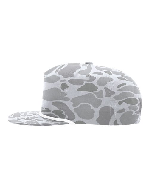 Richardson 256P Printed Umpqua Gramps Cap - Blizzard Duck Camo/ White - side