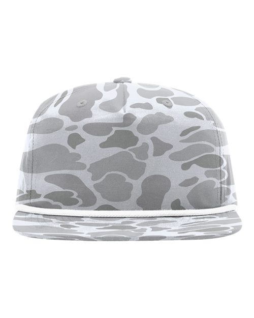 Richardson 256P Printed Umpqua Gramps Cap - Blizzard Duck Camo/ White - front