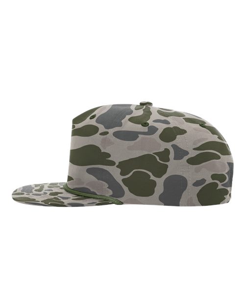 Richardson 256P Printed Umpqua Gramps Cap - Marsh Duck Camo/ Olive Green - side