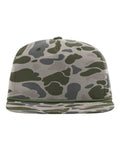 Richardson 256P Printed Umpqua Gramps Cap - Marsh Duck Camo/ Olive Green - front