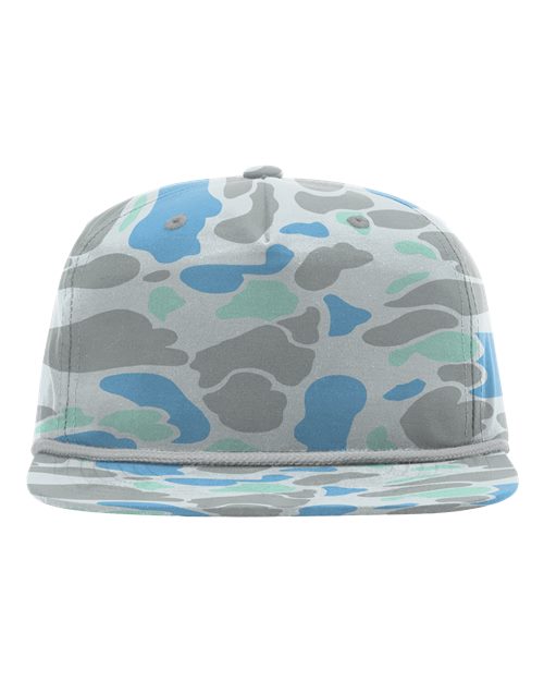 Richardson 256P Printed Umpqua Gramps Cap - Saltwater Duck Camo/ Charcoal - front
