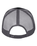 Valucap VC400 Mesh-Back Twill Trucker Cap - Black/ Charcoal - back