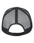 Valucap VC400 Mesh-Back Twill Trucker Cap - Charcoal/ Black - back