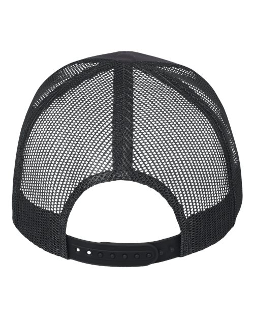 Valucap VC400 Mesh-Back Twill Trucker Cap - Charcoal/ Black - back