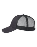 Valucap VC400 Mesh-Back Twill Trucker Cap - Charcoal/ Black - side