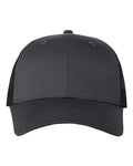 Valucap VC400 Mesh-Back Twill Trucker Cap - Charcoal/ Black - front