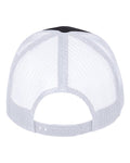 Valucap VC400 Mesh-Back Twill Trucker Cap - Charcoal/ White - back
