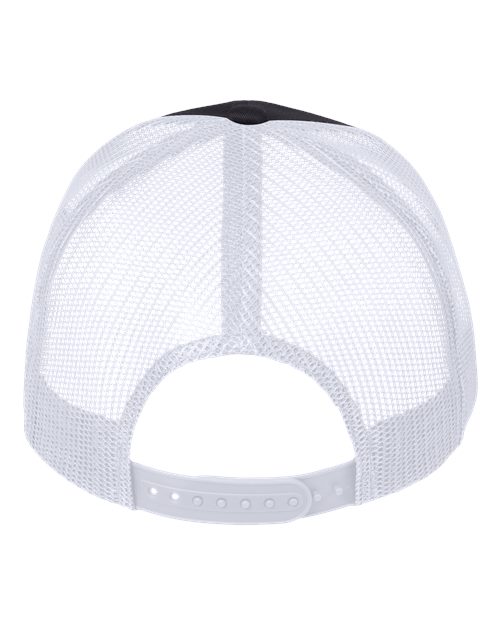 Valucap VC400 Mesh-Back Twill Trucker Cap - Charcoal/ White - back