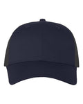 Valucap VC400 Mesh-Back Twill Trucker Cap - Navy/ Charcoal - front