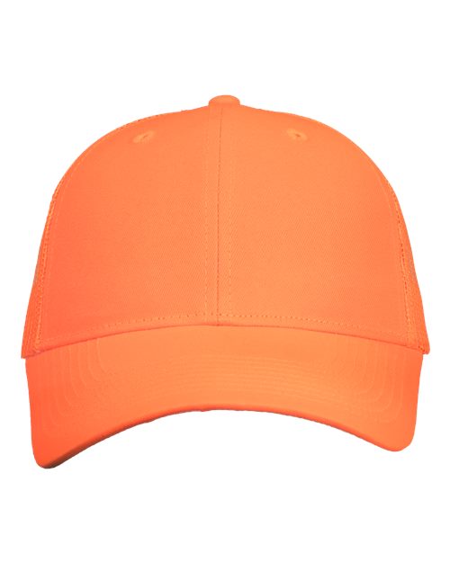 Valucap VC400 Mesh-Back Twill Trucker Cap - Neon Orange - front