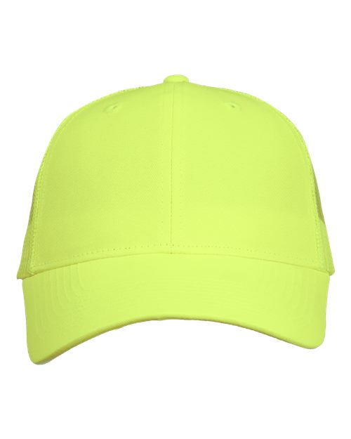 Valucap VC400 Mesh-Back Twill Trucker Cap - Neon Yellow - front
