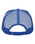 Valucap VC700 Foam Mesh-Back Trucker Cap - White/ Royal/ Red - back