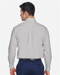 Devon & Jones D620 Men's Crown Collection Broadcloth Woven Dress Shirt - Silver - model back