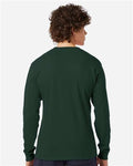 Champion CC8C Unisex Long Sleeve T-Shirt - Dark Green - model back